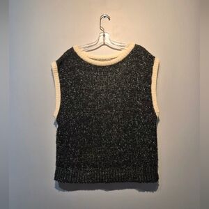 Vintage Two Toned Wool Blend Sweater Vest | Size Medium